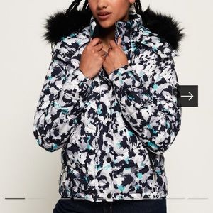 Superdry Jacket (removable faux fur trim) sz 6